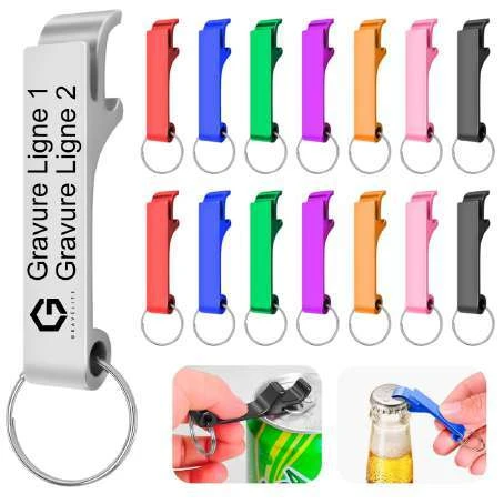 Décapsuleur porte-clés aluminium