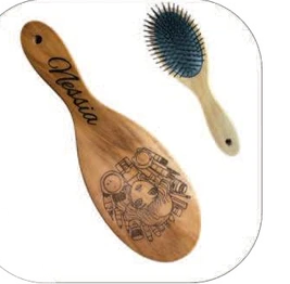 Brosse à cheveux gravée