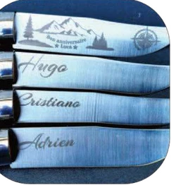 Gravure sur lame de couteau