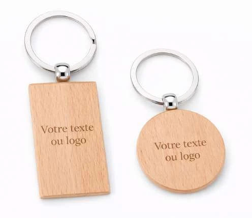 Porte-clés bois gravé
