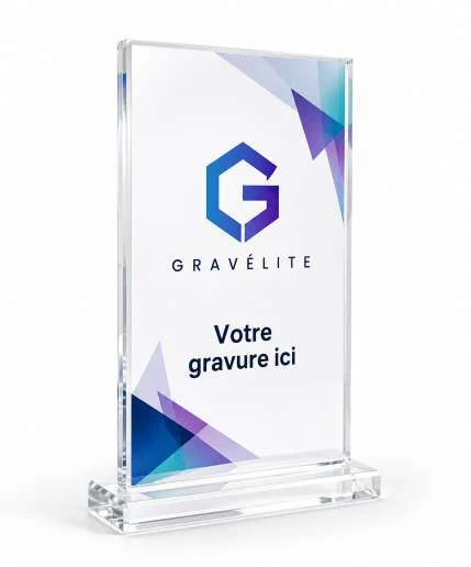 Trophée acrylique transparent 8 mm