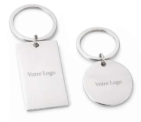 Porte-clés inox poli miroir