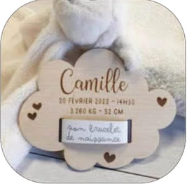 Plaque souvenir de naissance