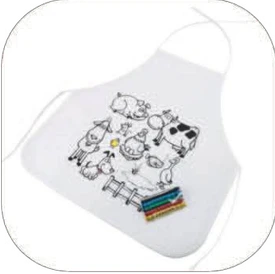 Tablier enfant avec crayons de cire