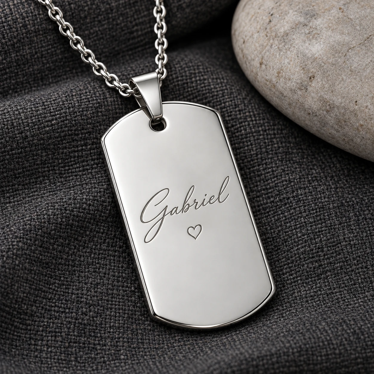 Collier plaque rectangle