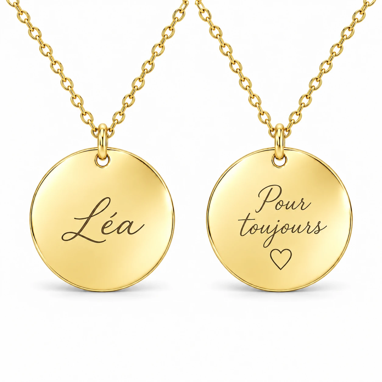 Collier rond argenté · Gold