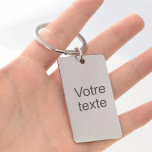 Porte-clés rectangle métal