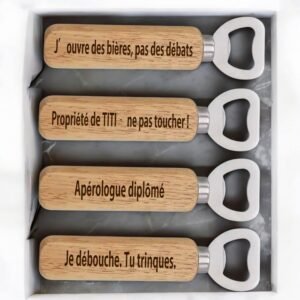 Décapsuleur en bois ou personnalisé