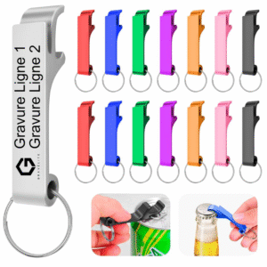 Porte-clés décapsuleur personnalisable