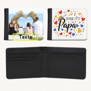 Porte-feuille personnalisé – Photo, texte ou design au choix